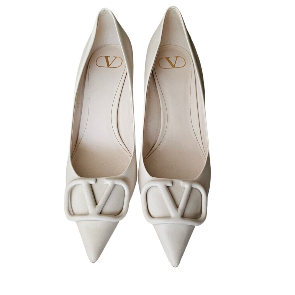 Valentino Women's Cream Leather Heels